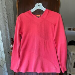 Merrell size small pullover hooded long sleeve shirt women’s red raspberry